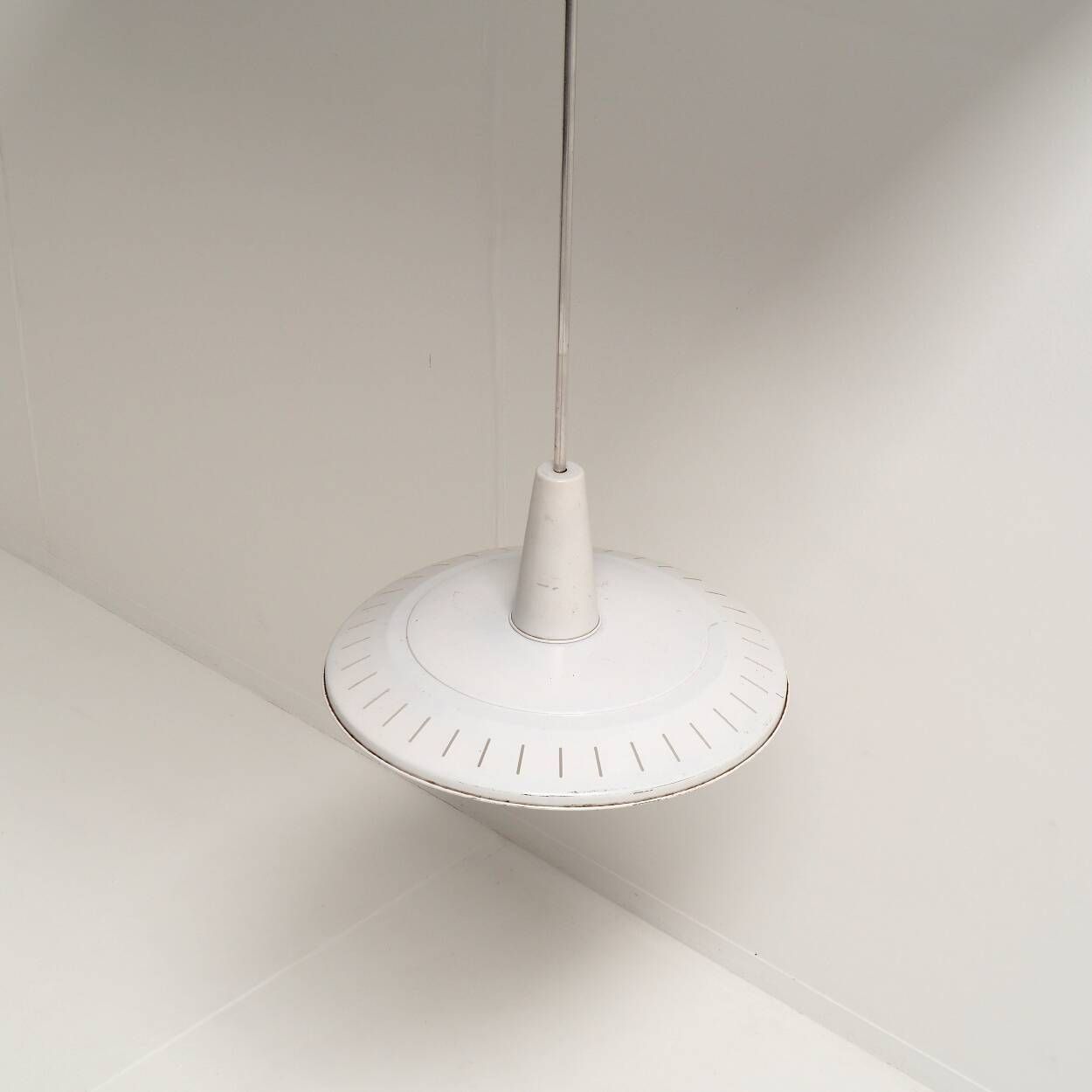 Set of Belgian School Industrial Pendant Lamps, 1950s