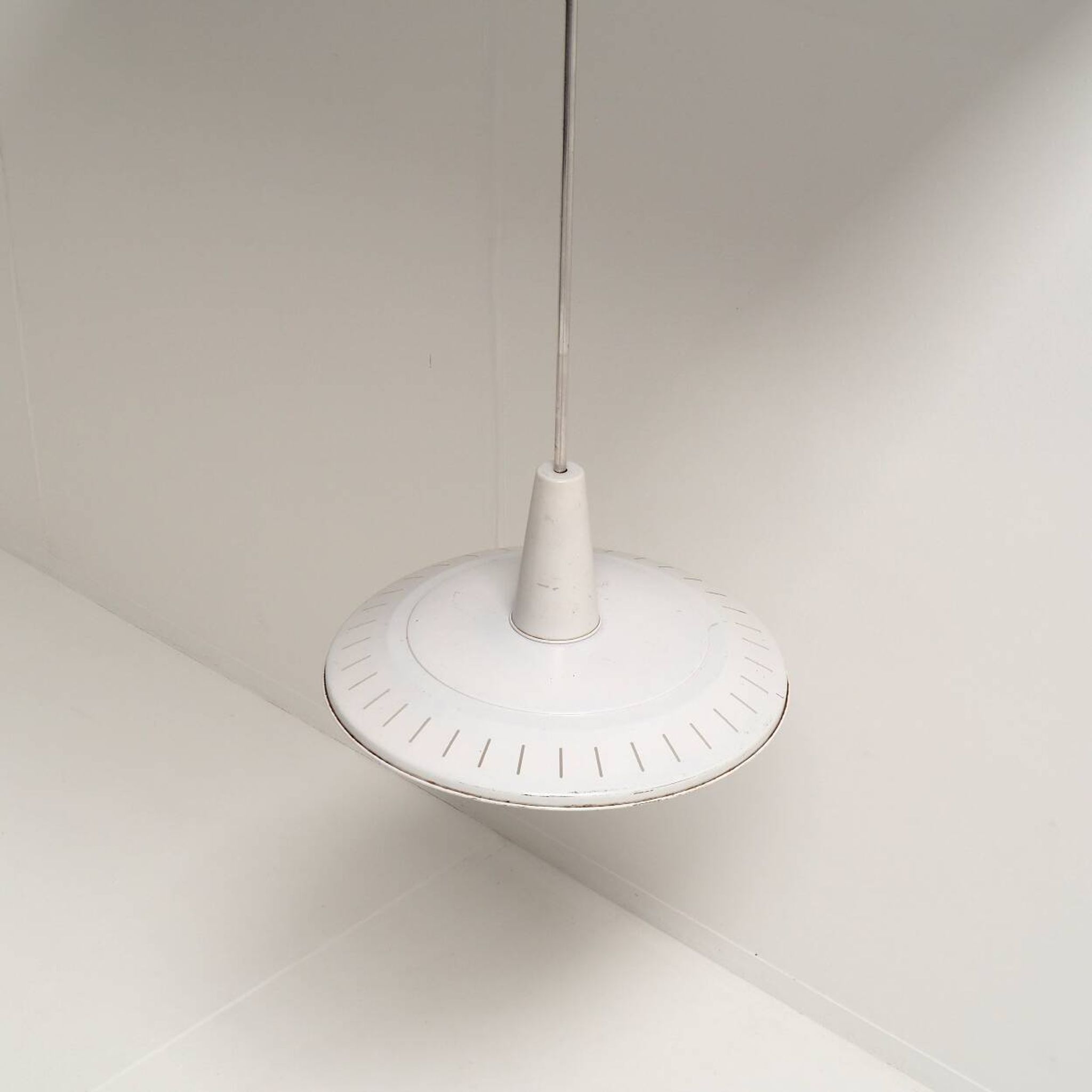 Set of Belgian School Industrial Pendant Lamps, 1950s