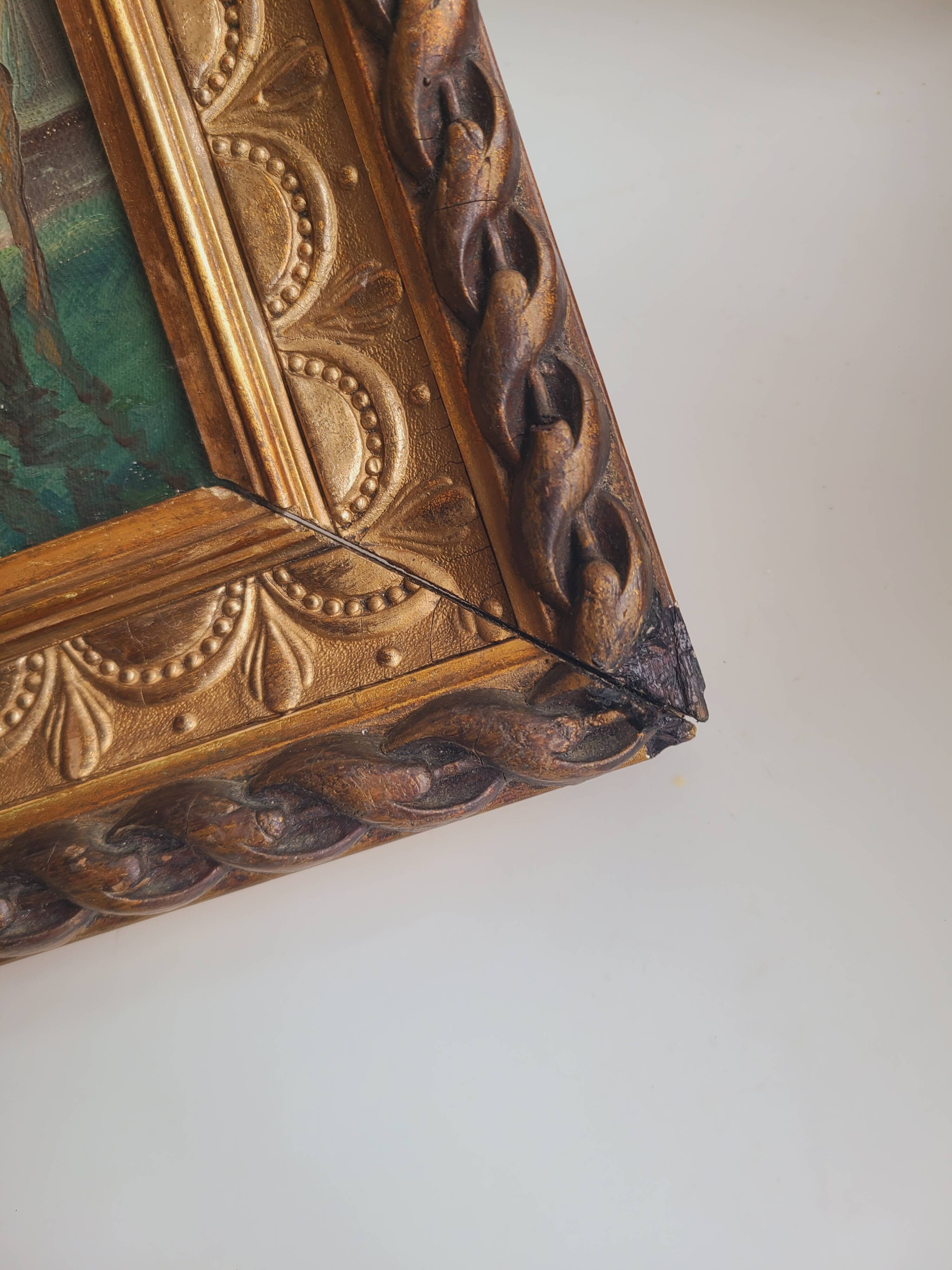 19th-century painting signed Lany. 46 x 37 cm.
