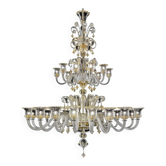 Imperial Style “Rigadin” Murano Glass Chandelier in Venetian Design