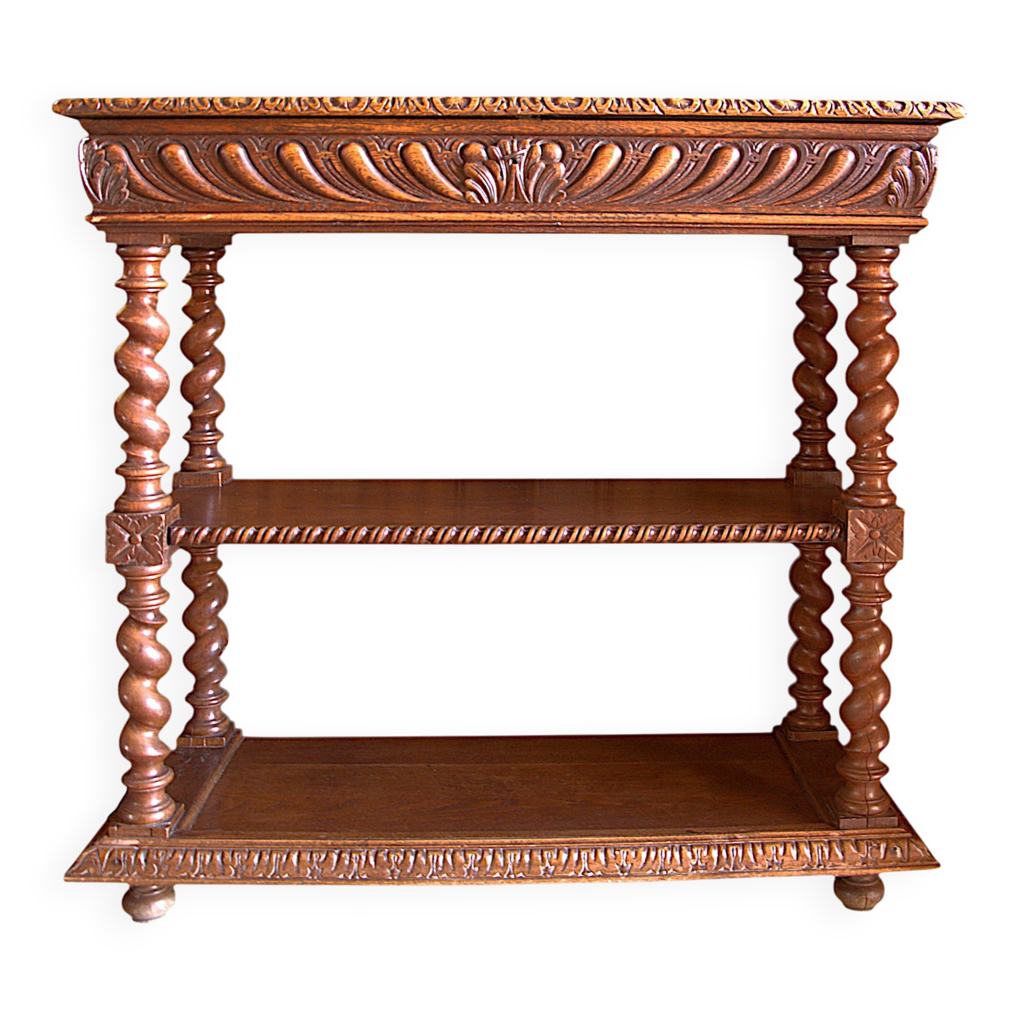 Console or small oak sideboard, 1900s, Louis XIII style, 100x40cm.