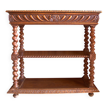 Console or small oak sideboard, 1900s, Louis XIII style, 100x40cm