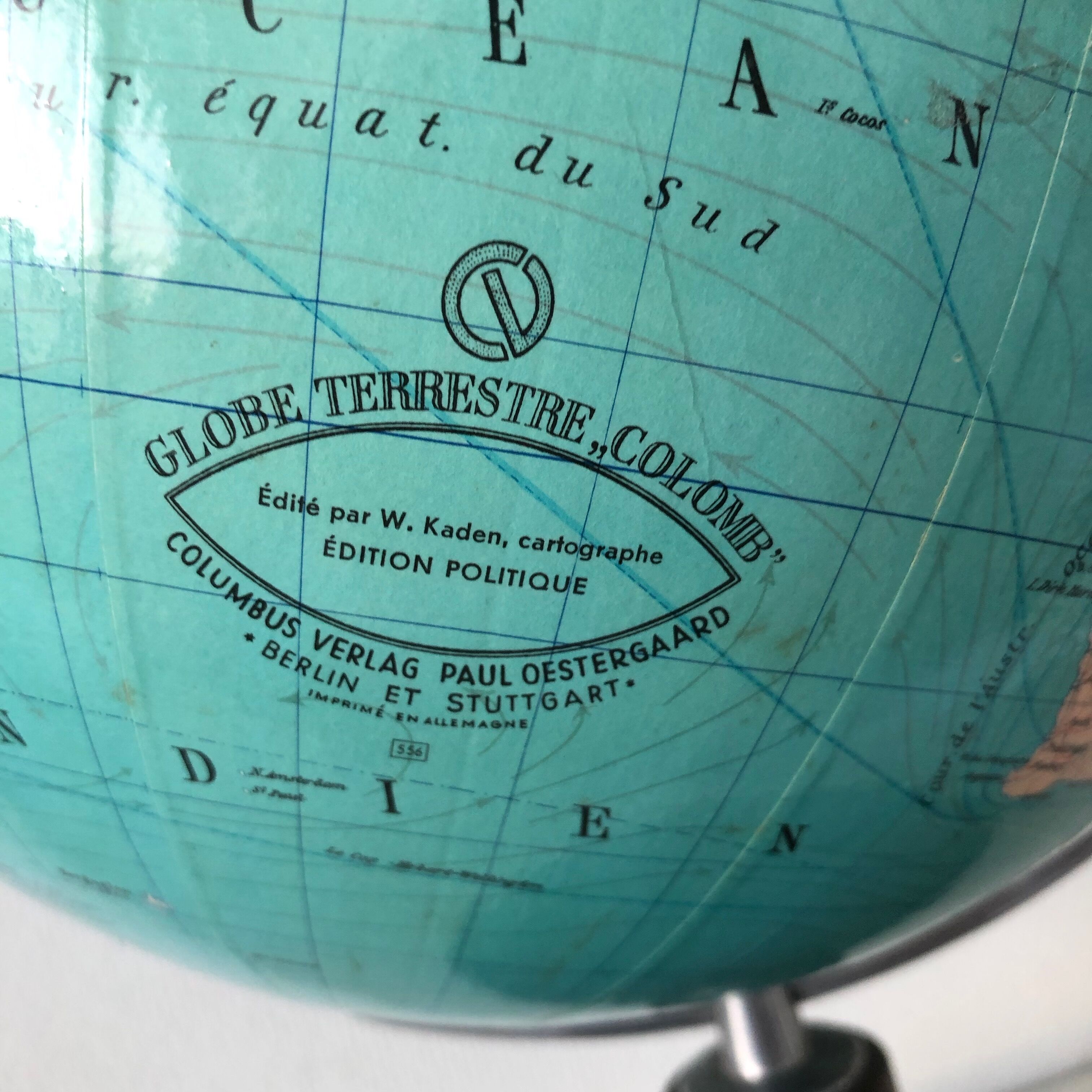 German globe Columbus, 1960 - 48cm
