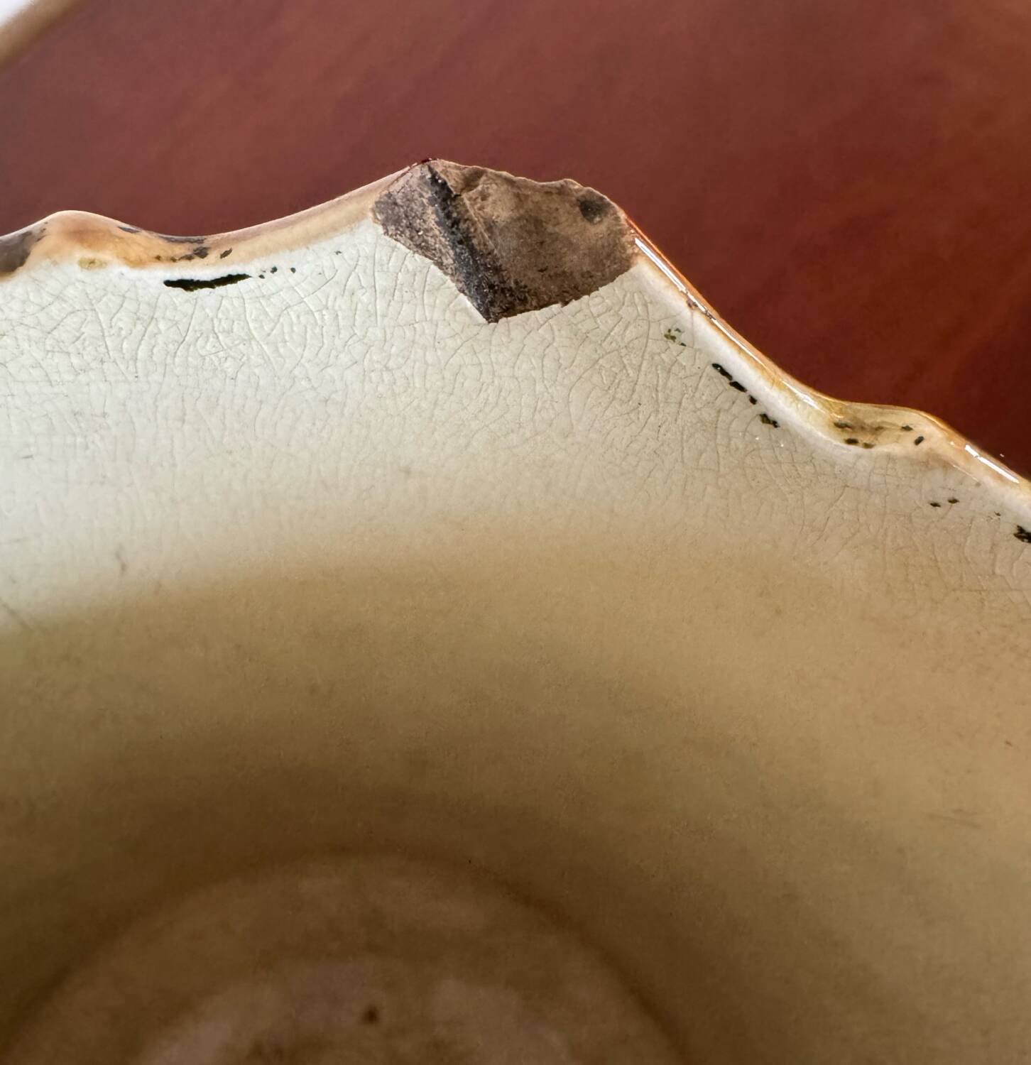 Art Deco barbotine cachepot