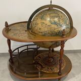 Vintage world map bar, globe