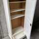 Vintage Parisian wardrobe, pale yellow lacquer, one door, three shelves, one drawer