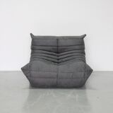 Set of grey microfiber Togo sofas designed by Michel Ducaroy 1973