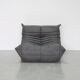Set of grey microfiber Togo sofas designed by Michel Ducaroy 1973