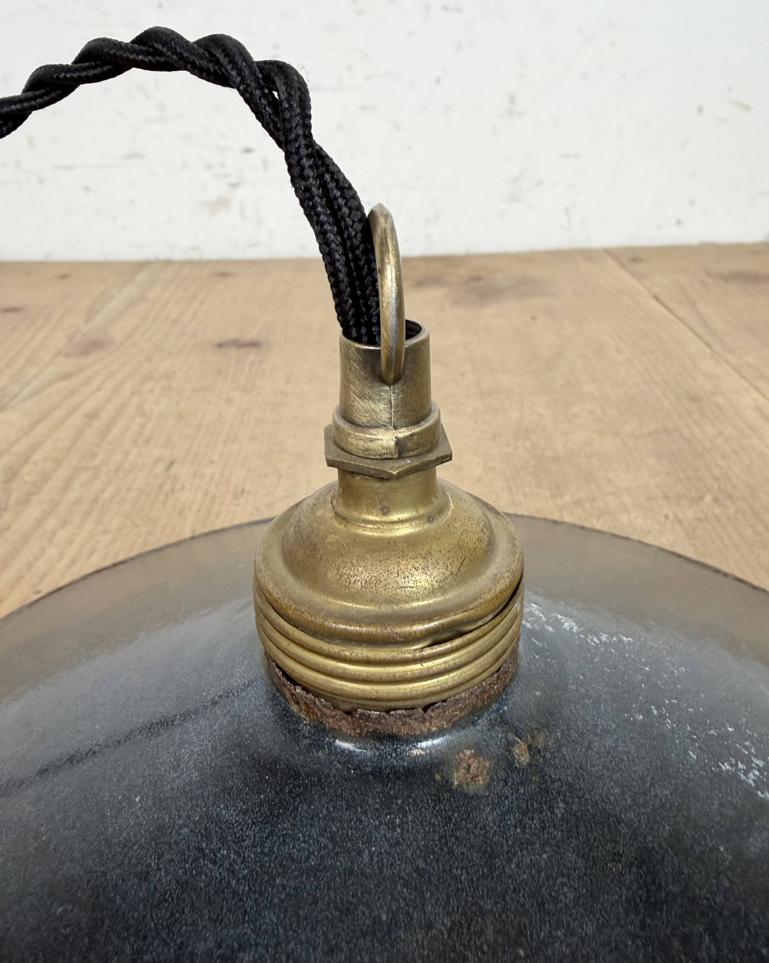 Industrial Black Enamel Light, 1930s