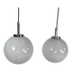 Set of 2 Mid Century Hanging Bol Lamps by Glashutte Limburg, 1970s