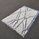 Handmade Moroccan wool rug, large size 250x150 cm, handcrafted.