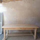 Solid wood farmhouse table