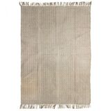 Beige jute and cotton rug 190 x 290 cm