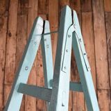 Vintage stepladder with turquoise patina
