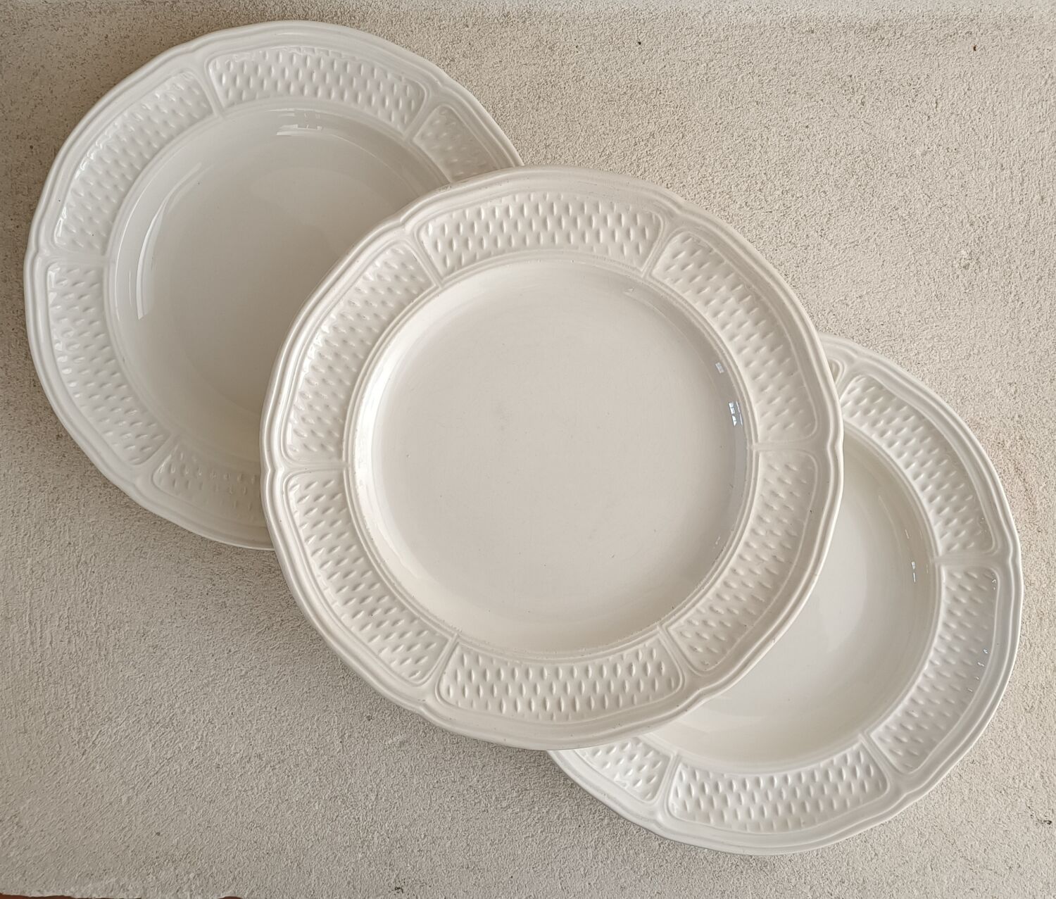 3 plates Gien Pont aux choux