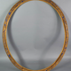 Oval beaded frame nineteenth century wood gilded stucco 69,7x59 foliage 64x54 cm SB