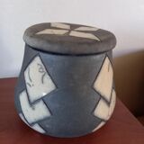 Covered pot Art Deco signed