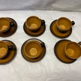 Ensemble de 6 tasses en grès Saint Amand