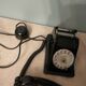 telephone from the 50s in black bakelite