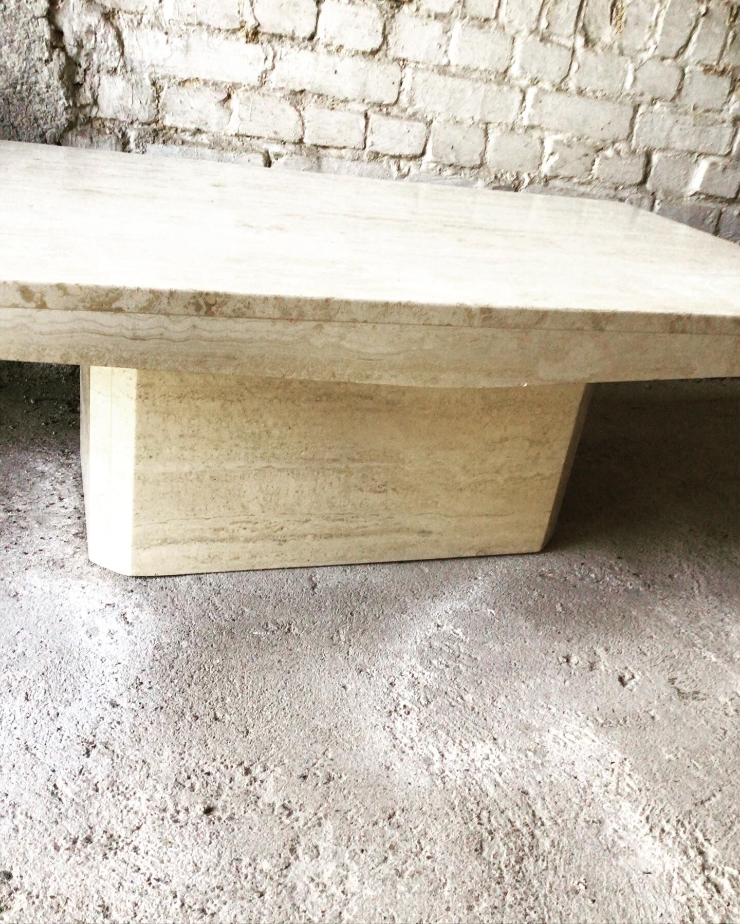 Italian travertine coffee table