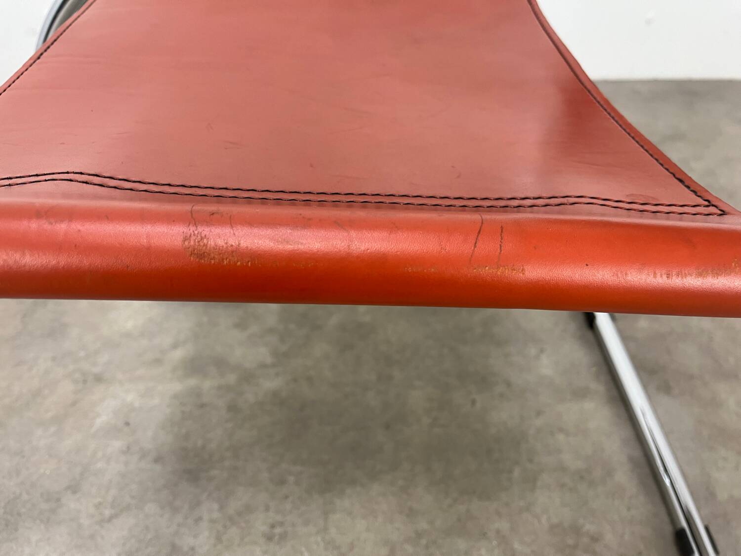 MR10 Mies Van Der Rohe chair, leather, 1980s
