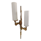vintage Arlus sconce in opaline gilded bronze