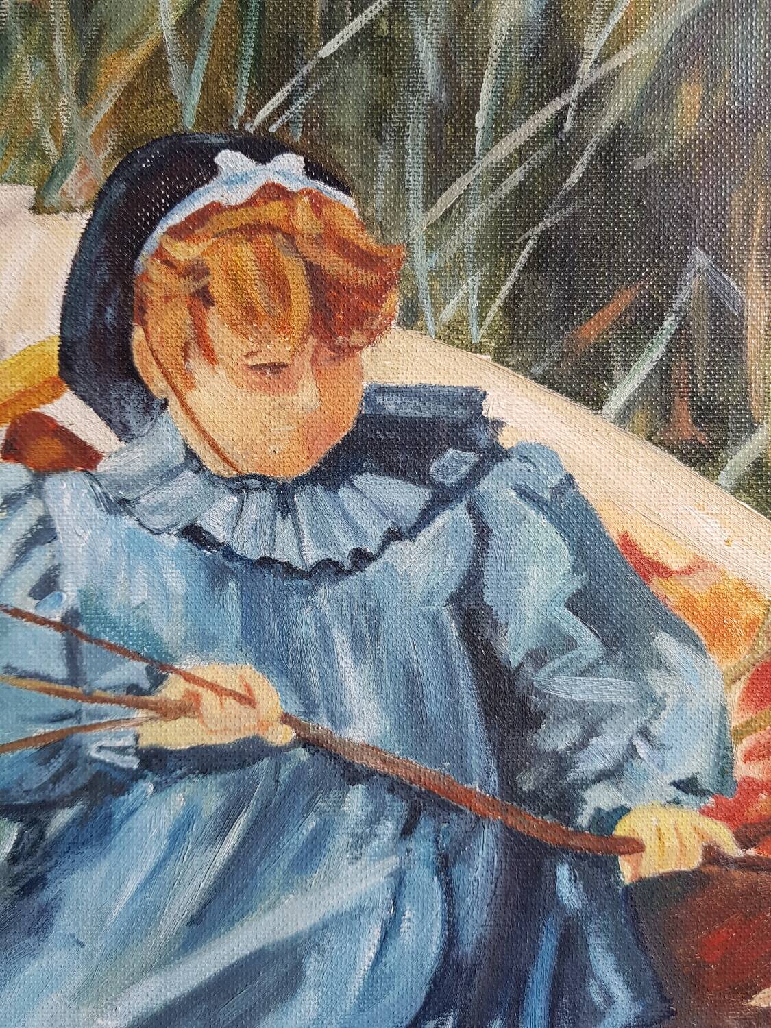 Peinture à l'huile sur toile, signée Hidalgo 1994, 46x58cm avec cadre