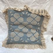 Vintage crochet cushion, from 1970