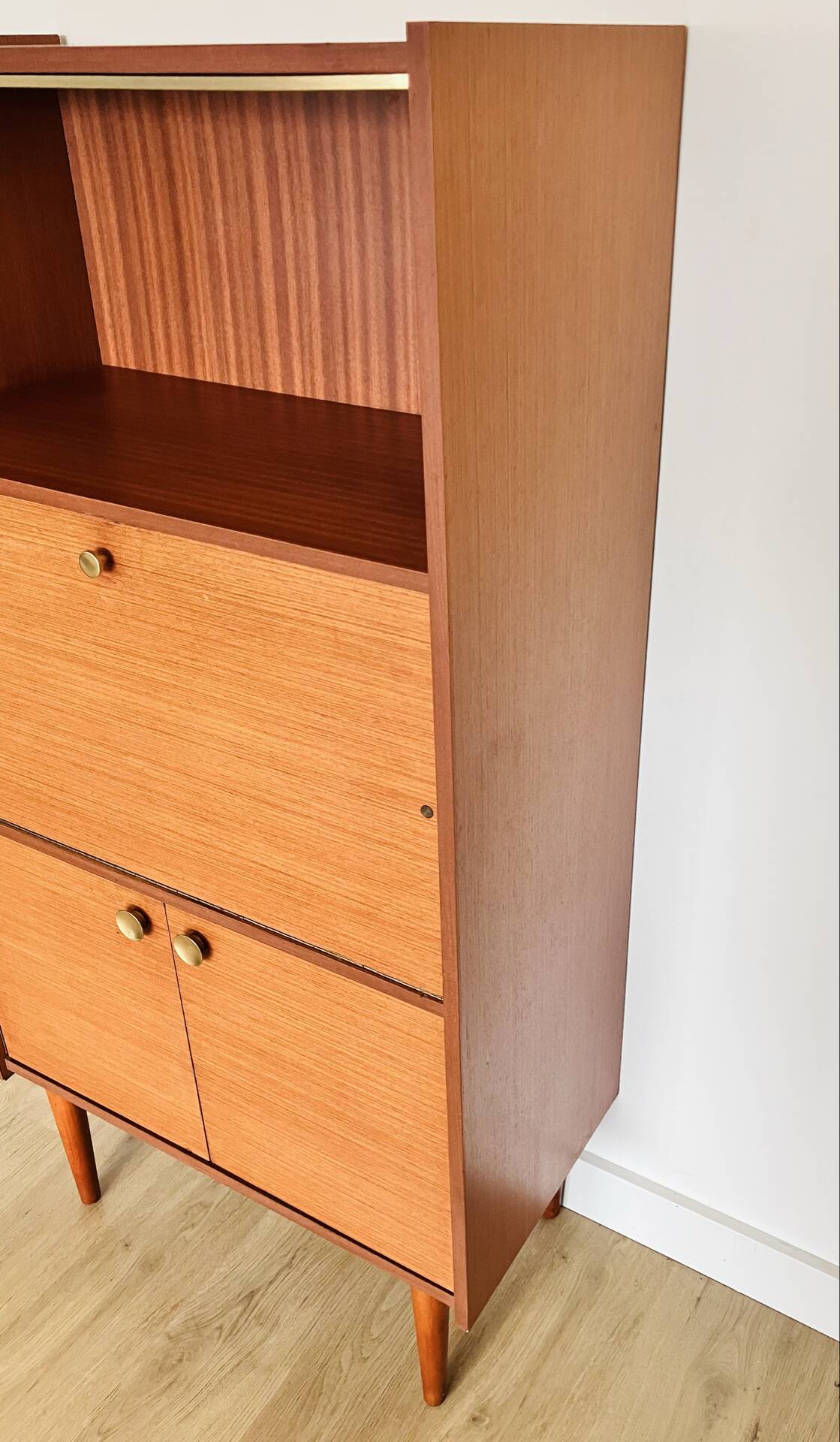 Wood veneer secretary from the 1970s.