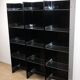 Vintage Space Age bookshelf in black and clear plexiglass – 1970