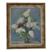 Oil painting, Lilac, still life, 1946
