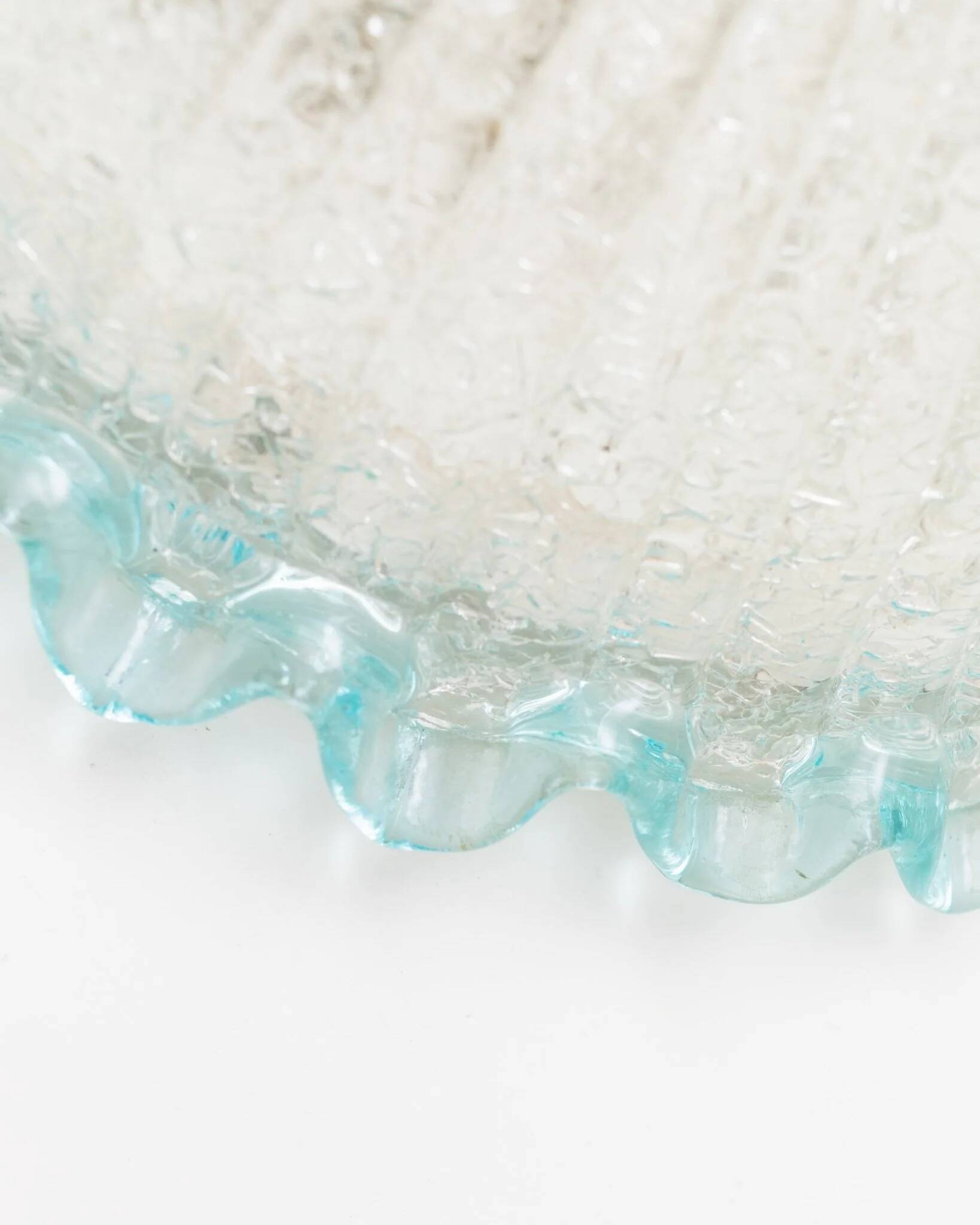 Lampe de plafond en verre de Murano bleu clair par Barovier e Toso - Hollywood Regency, éclairage du milieu du siècle en Italie (années 1960)