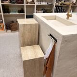 raw polished travertine pedestal column travertine marble display