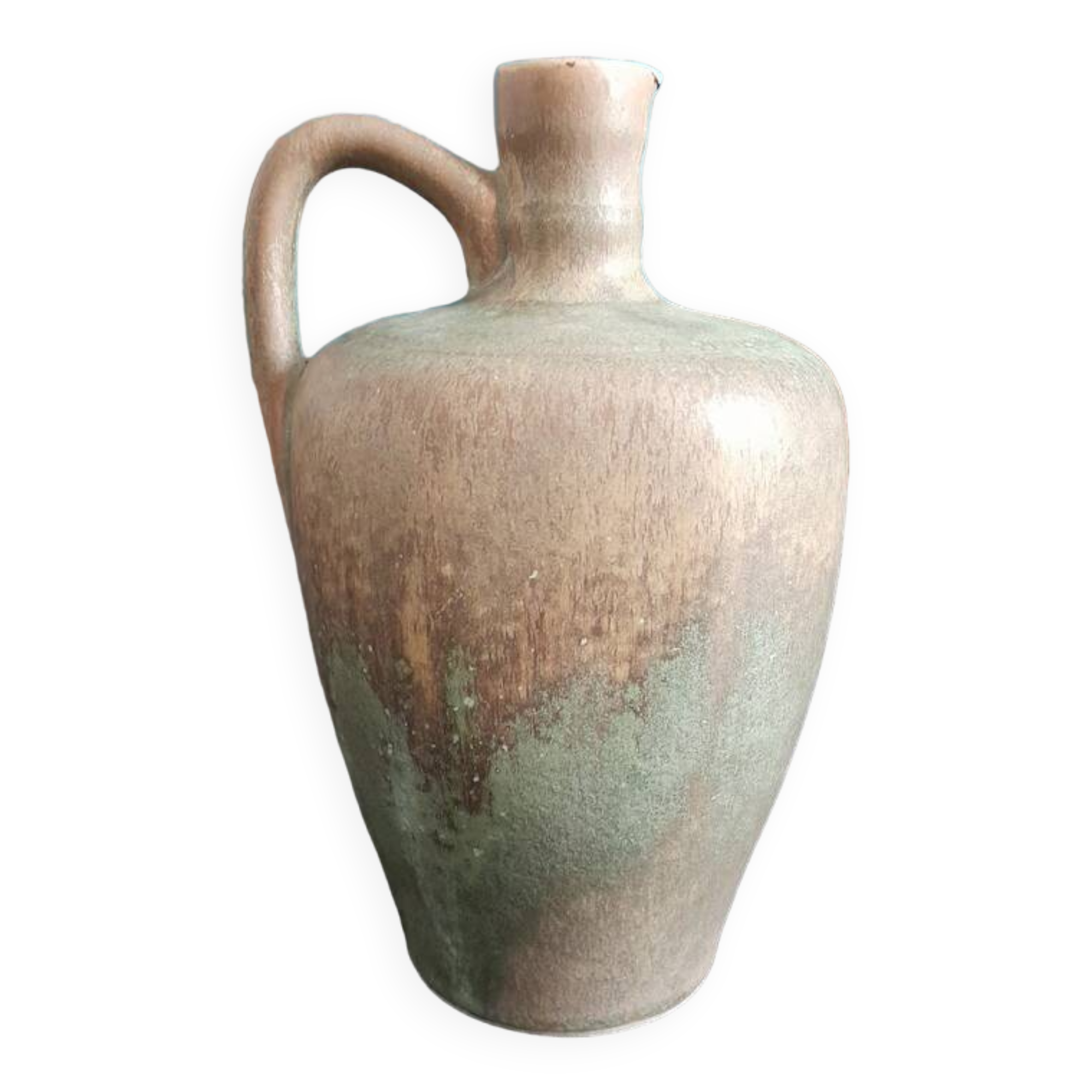 Enamelled stoneware carafe/vase