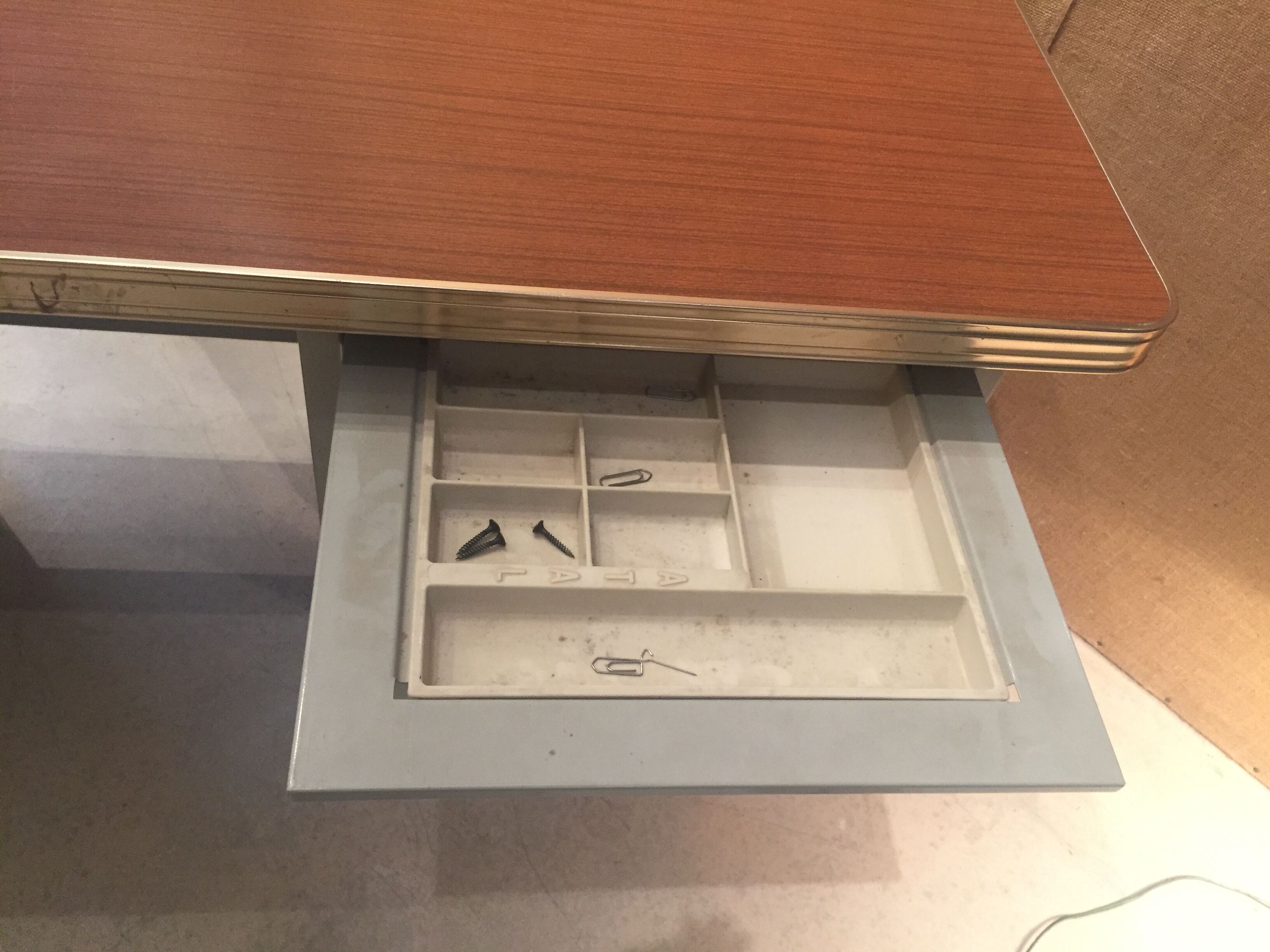Small metal desk