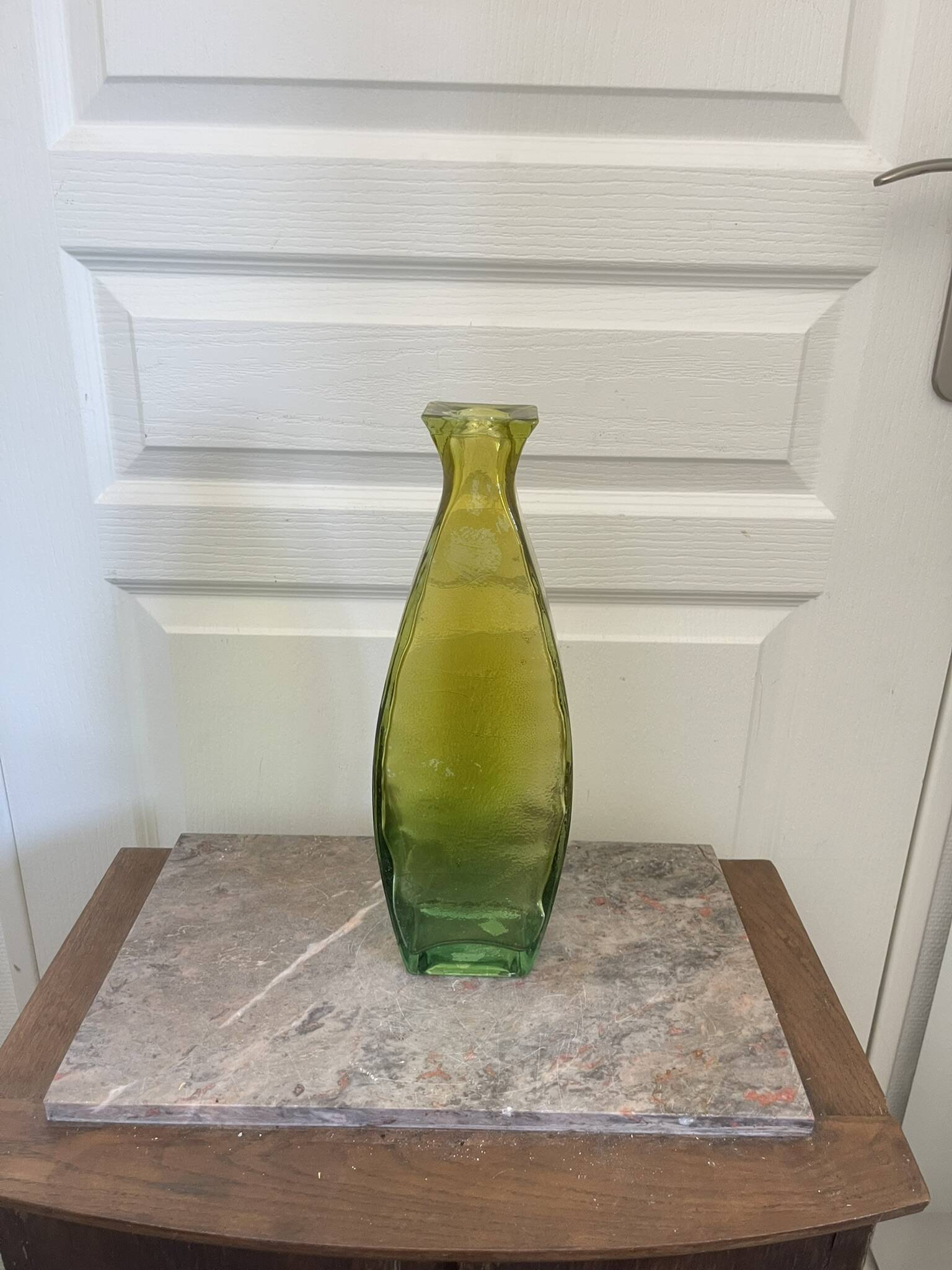 Old Decanter Vase Soliflore Green Carafe Spain 37 cm
