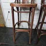 Paire de tabourets de bar à dossier