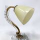 Paire de lampes en laiton et verre, 1950