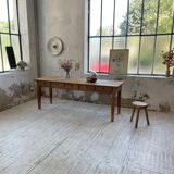 Farmhouse table pine multi-drawers