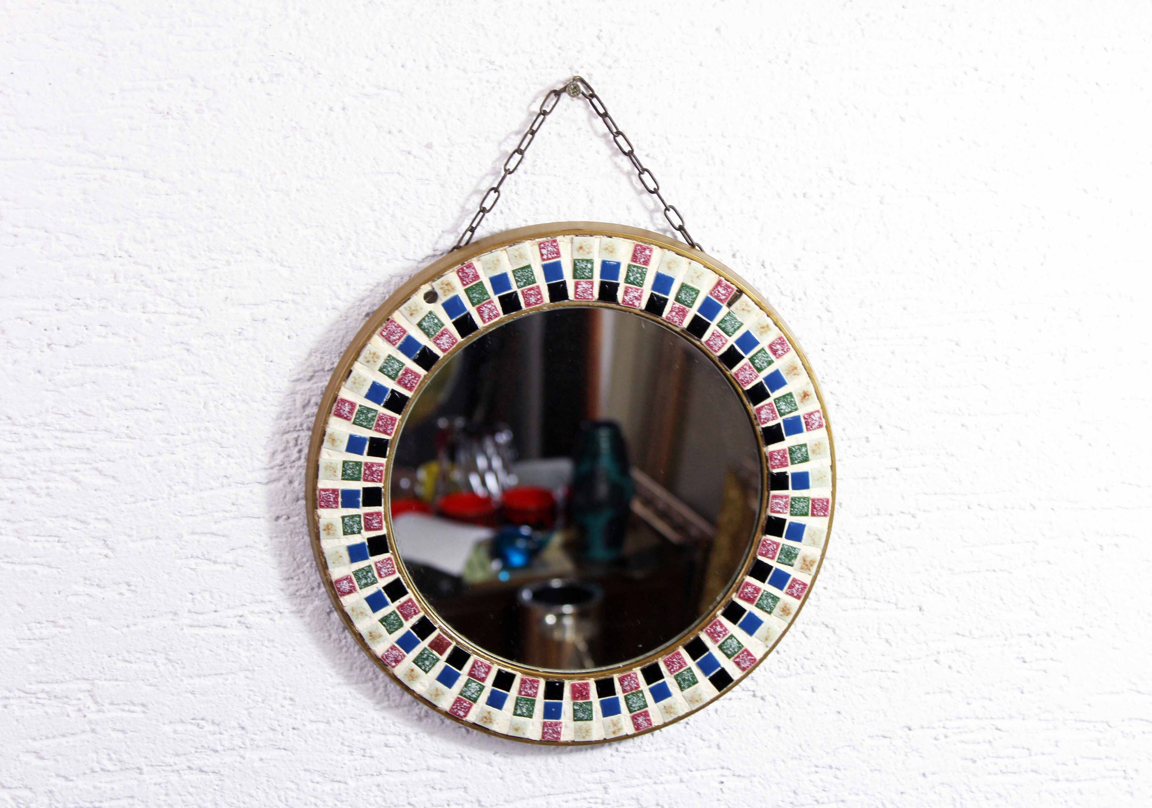 Vintage earthenware mirror 1970