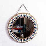 Vintage earthenware mirror 1970