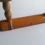 Wooden wall coat rack with 5 hooks
