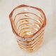 Luminarc type molded glass vase pink color 70s