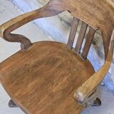 English American office armchair circa 1900 in oak