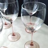 6 water glasses or large stem glasses Luminarc Model "Rose"