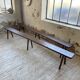 Pair of 3m solid oak farmhouse benches