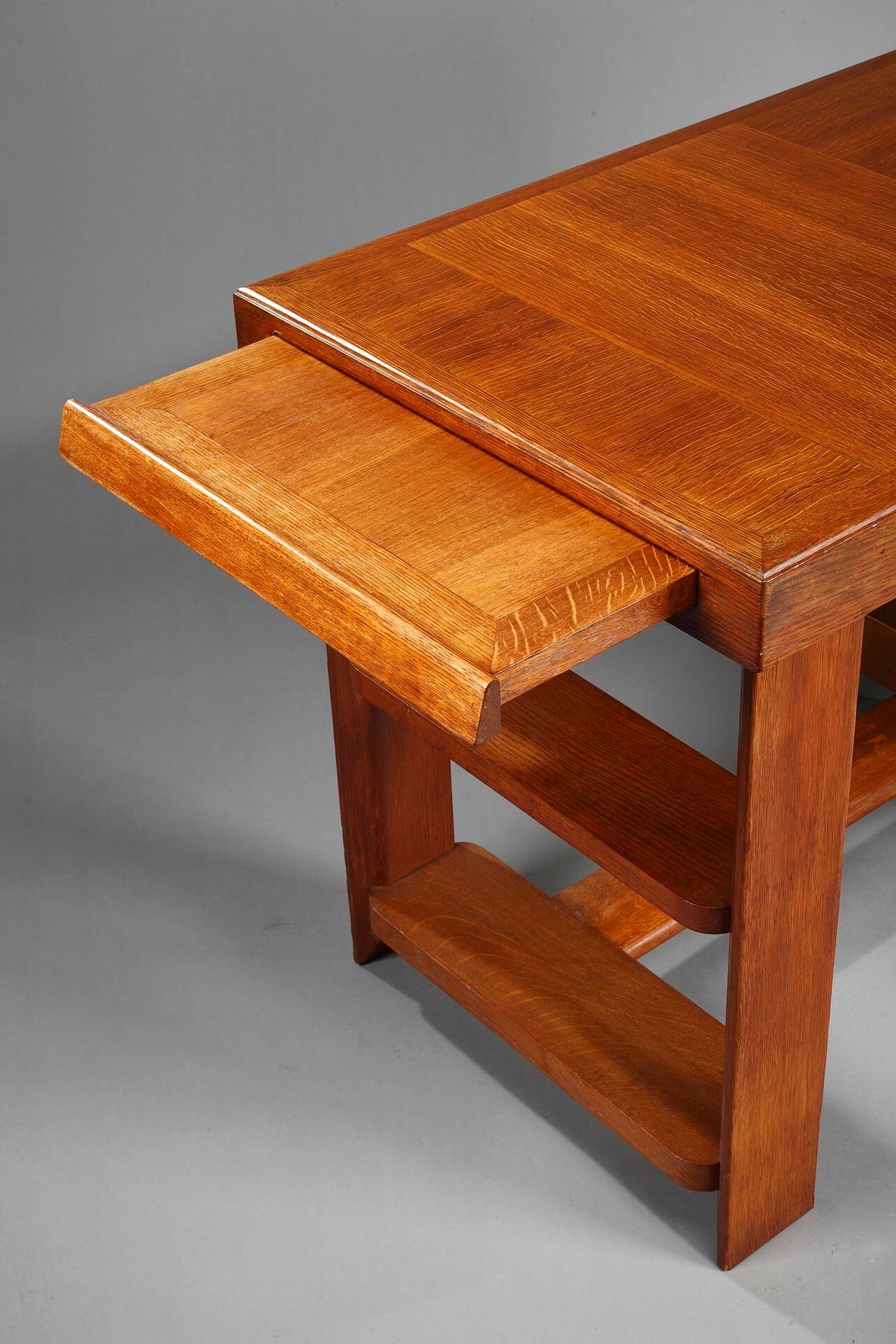 50s oak office by Pierre Bloch and Charles Dudouyt
