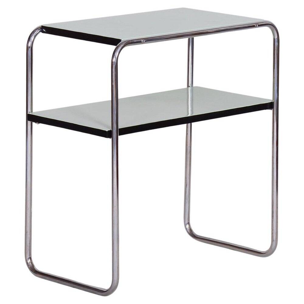 Table d'appoint Art Déco en acier chromé par Marcel Breuer pour Thonet, années 1930.