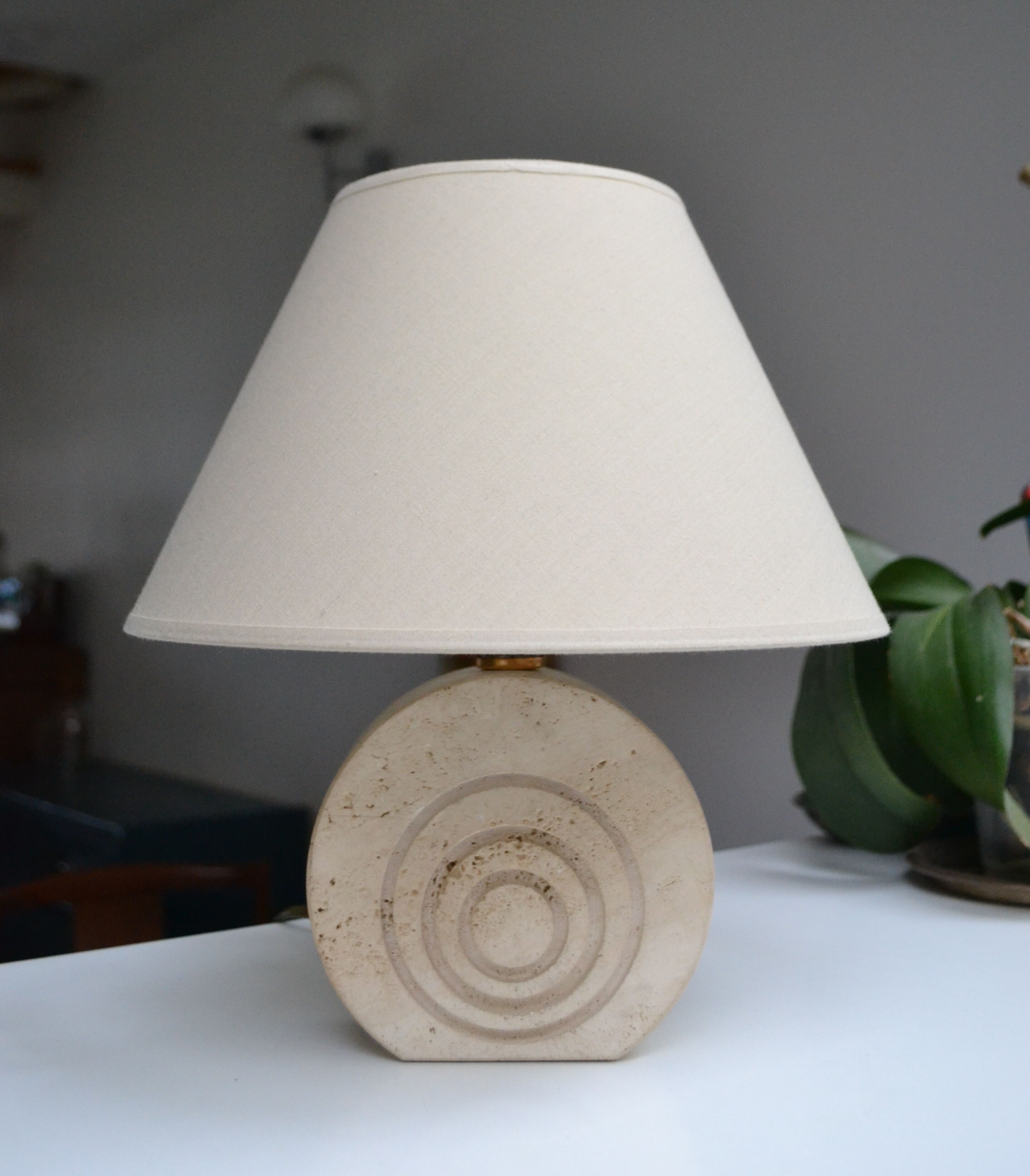 Travertine lamp Fratelli Manelli 60s/70s