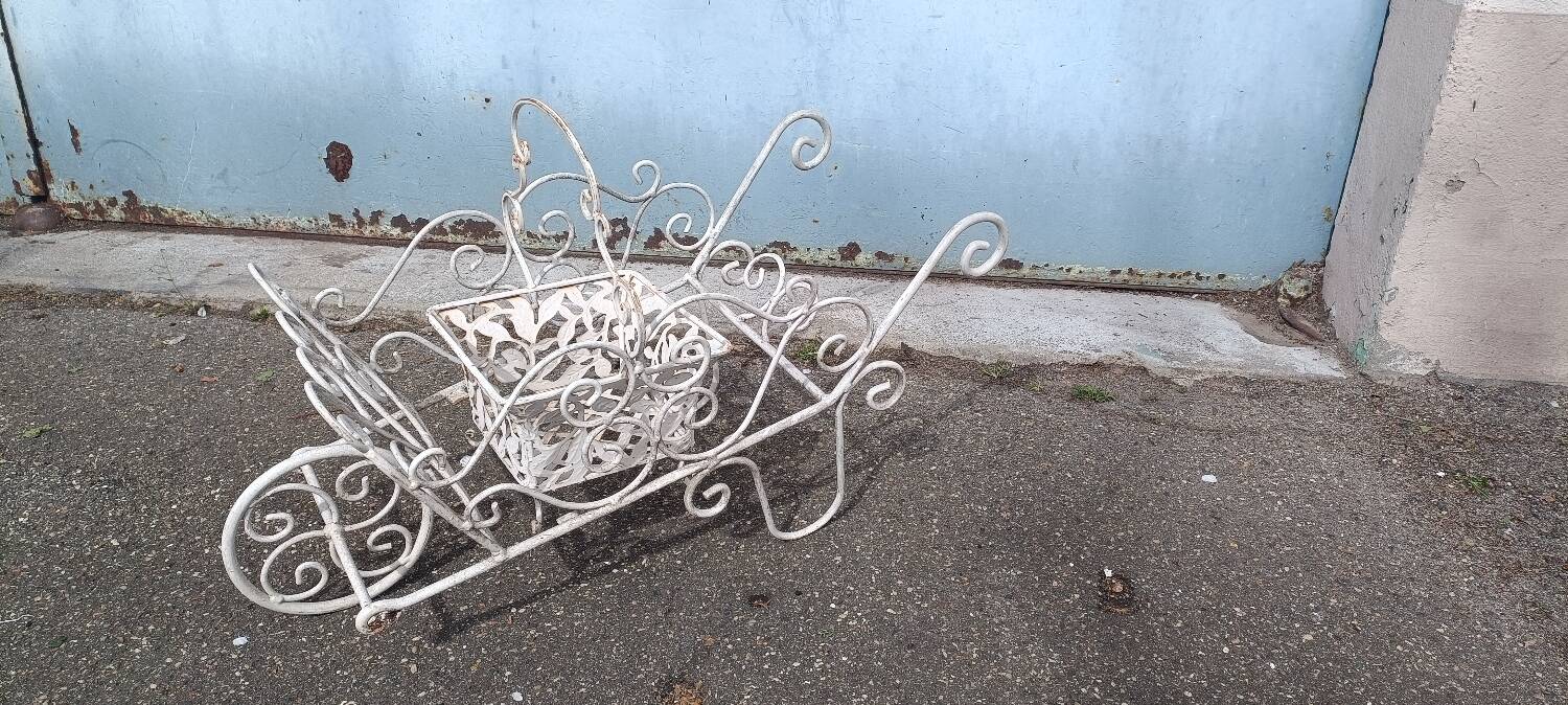 Wrought iron planter 1950